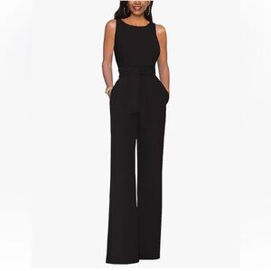 NWT Smash + Tess Standout Wide Leg Romper - Med Black Sleeveless Jumpsuit